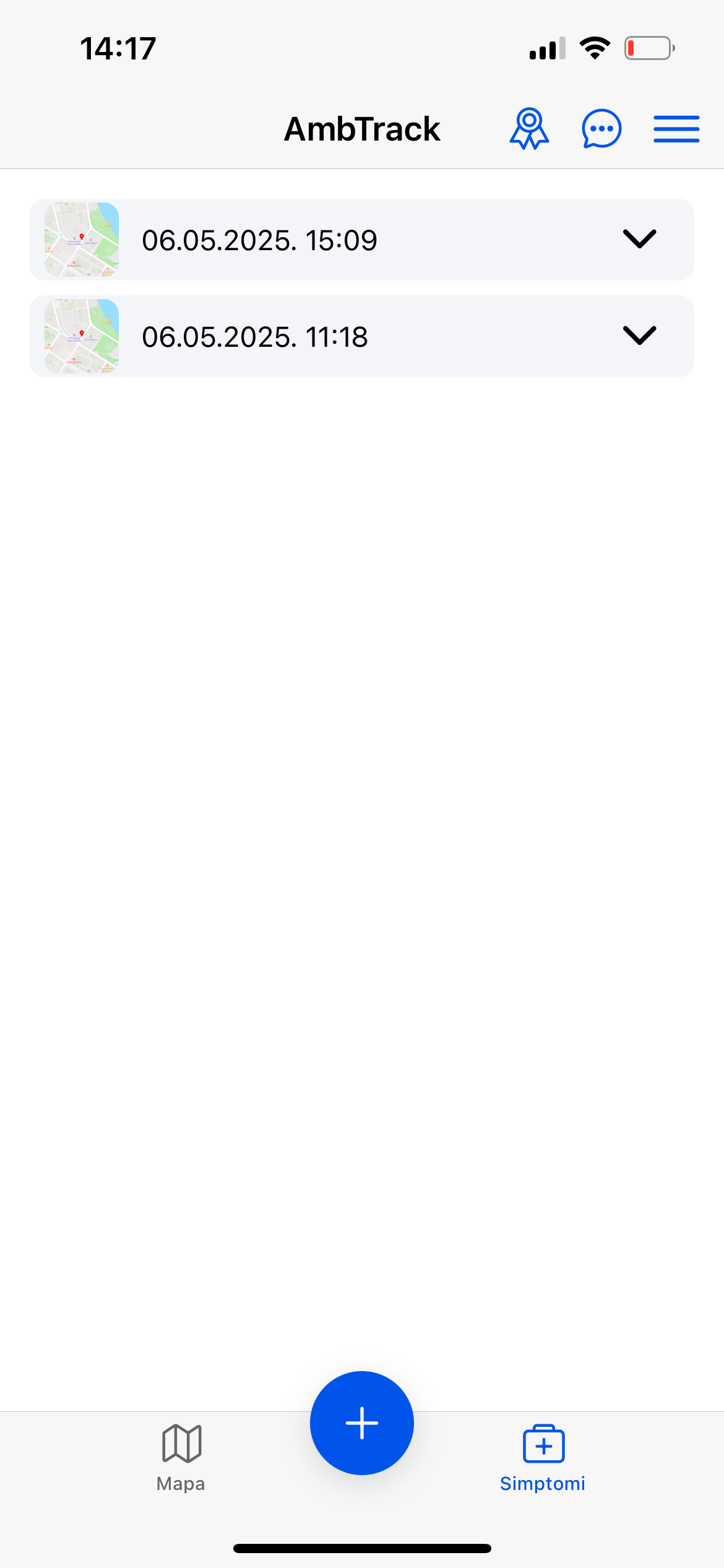 AmbTrack App Screen 4